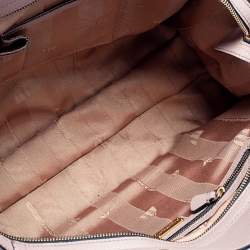 Pre Owned Emporio Armani Old Rose Grained Leather Zip Satchel