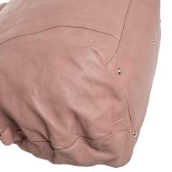 Pre Owned Emporio Armani Old Rose Pink Leather Zip Satchel