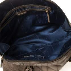 Emporio Armani Taupe Croc Embossed Leather Dome Satchel