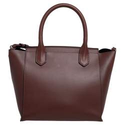 Emporio Armani Brown Leather Flap Top Handle Bag