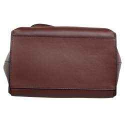 Emporio Armani Brown Leather Flap Top Handle Bag