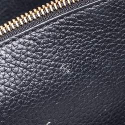 Pre Owned Emporio Armani Black Grained Leather Convertible Tote