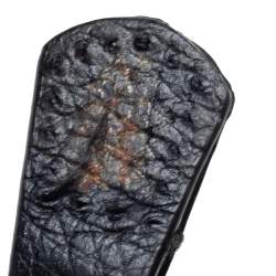 Pre Owned Emporio Armani Black Grained Leather Convertible Tote