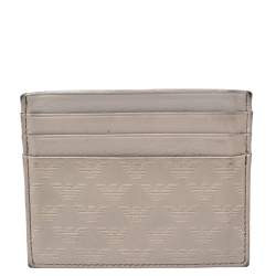 Emporio Armani Grey Leather Card Holder