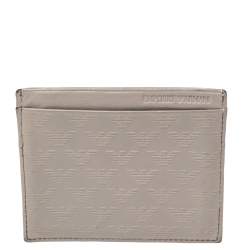 Emporio Armani Grey Leather Card Holder