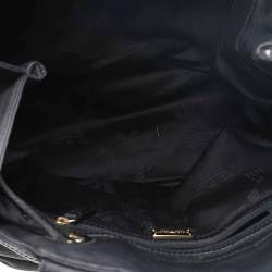 Pre Owned Emporio Armani Black Leather Tote