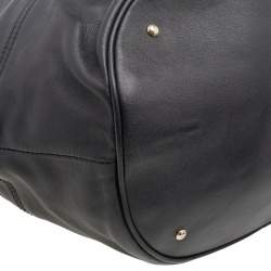 Pre Owned Emporio Armani Black Leather Tote