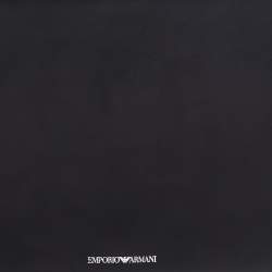 Pre Owned Emporio Armani Black Smooth Leather Clutch