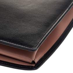 Pre Owned Emporio Armani Black Smooth Leather Clutch