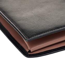 Pre Owned Emporio Armani Black Smooth Leather Clutch