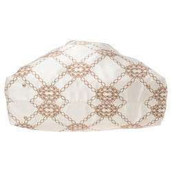 Pre Owned Emporio Armani Beige/Brown Logo Jacquard Fabric Chain Detail Hobo