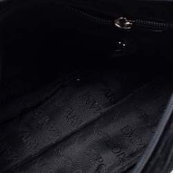 Pre Owned Emporio Armani Black Velvet Flap Shoulder Bag