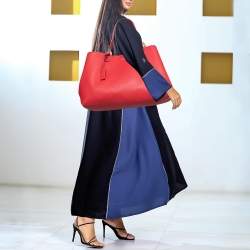 Pre Owned Emporio Armani Red Leather Large MyEA Shopper Tote