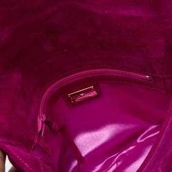 Pre Owned Emporio Armani Pink Suede Envelope Clutch