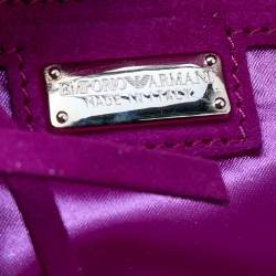 Pre Owned Emporio Armani Pink Suede Envelope Clutch