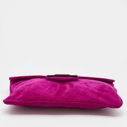 Pre Owned Emporio Armani Pink Suede Envelope Clutch