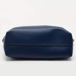 Pre Owned Emporio Armani Blue Leather MyEA Tote