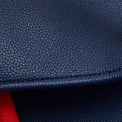 Pre Owned Emporio Armani Blue Leather MyEA Tote