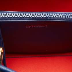 Pre Owned Emporio Armani Blue Leather MyEA Tote