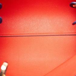 Pre Owned Emporio Armani Blue Leather MyEA Tote