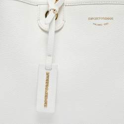 Pre Owned Emporio Armani White Leather MyEA Tote 