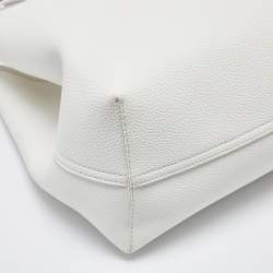 Pre Owned Emporio Armani White Leather MyEA Tote 