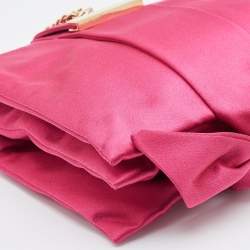 Emporio Armani Pink Satin Chain Bag