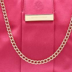 Emporio Armani Pink Satin Chain Bag