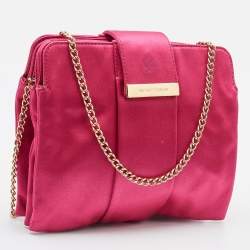 Emporio Armani Pink Satin Chain Bag