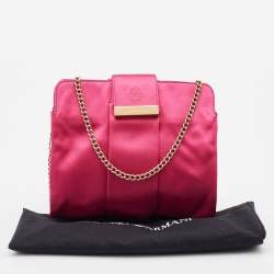 Emporio Armani Pink Satin Chain Bag