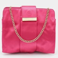 Emporio Armani Pink Satin Chain Bag