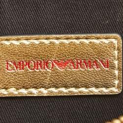 Pre Owned Emporio Armani Red/Gold Leather Pig Tassel Clutch