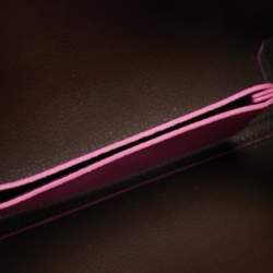 Pre Owned Emporio Armani Pink/Blue Leather Small MyEA Tote