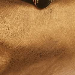 Pre Owned Emporio Armani Gold Laminated Leather Chain Clutch