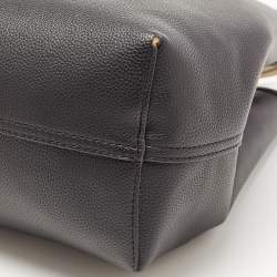 Pre Owned Emporio Armani Black Leather MyEA Tote