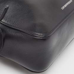 Pre Owned Emporio Armani Black Leather Camera Bag