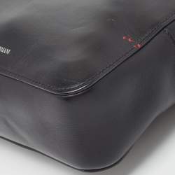 Pre Owned Emporio Armani Black Leather Camera Bag