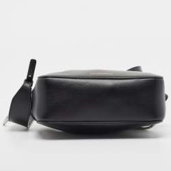 Pre Owned Emporio Armani Black Leather Camera Bag