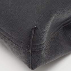 Pre Owned Emporio Armani Black Leather Small MyEA Tote