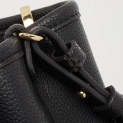 Pre Owned Emporio Armani Black Leather Small MyEA Tote