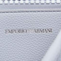 Pre Owned Emporio Armani Lavender Leather Small MyEA Shopper Tote