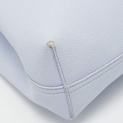 Pre Owned Emporio Armani Lavender Leather Small MyEA Shopper Tote