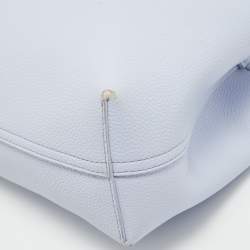 Pre Owned Emporio Armani Lavender Leather Small MyEA Shopper Tote