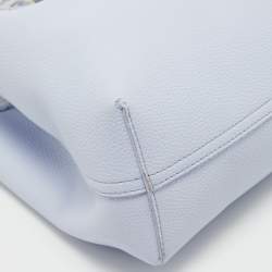 Pre Owned Emporio Armani Lavender Leather Small MyEA Shopper Tote