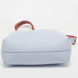 Pre Owned Emporio Armani Lavender Leather Small MyEA Shopper Tote