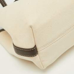 Pre Owned Emporio Armani Beige/Brown Leather Myea Tote