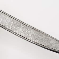 Pre Owned Emporio Armani Blue/Grey Signature Fabric and Leather Bag