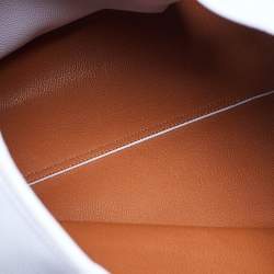 Pre Owned Emporio Armani Lavender Leather Medium MyEA Shopper Tote