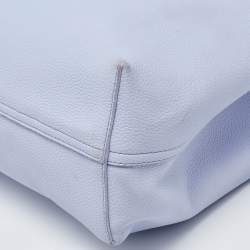 Pre Owned Emporio Armani Lavender Leather Medium MyEA Shopper Tote