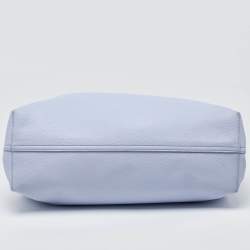 Pre Owned Emporio Armani Lavender Leather Medium MyEA Shopper Tote